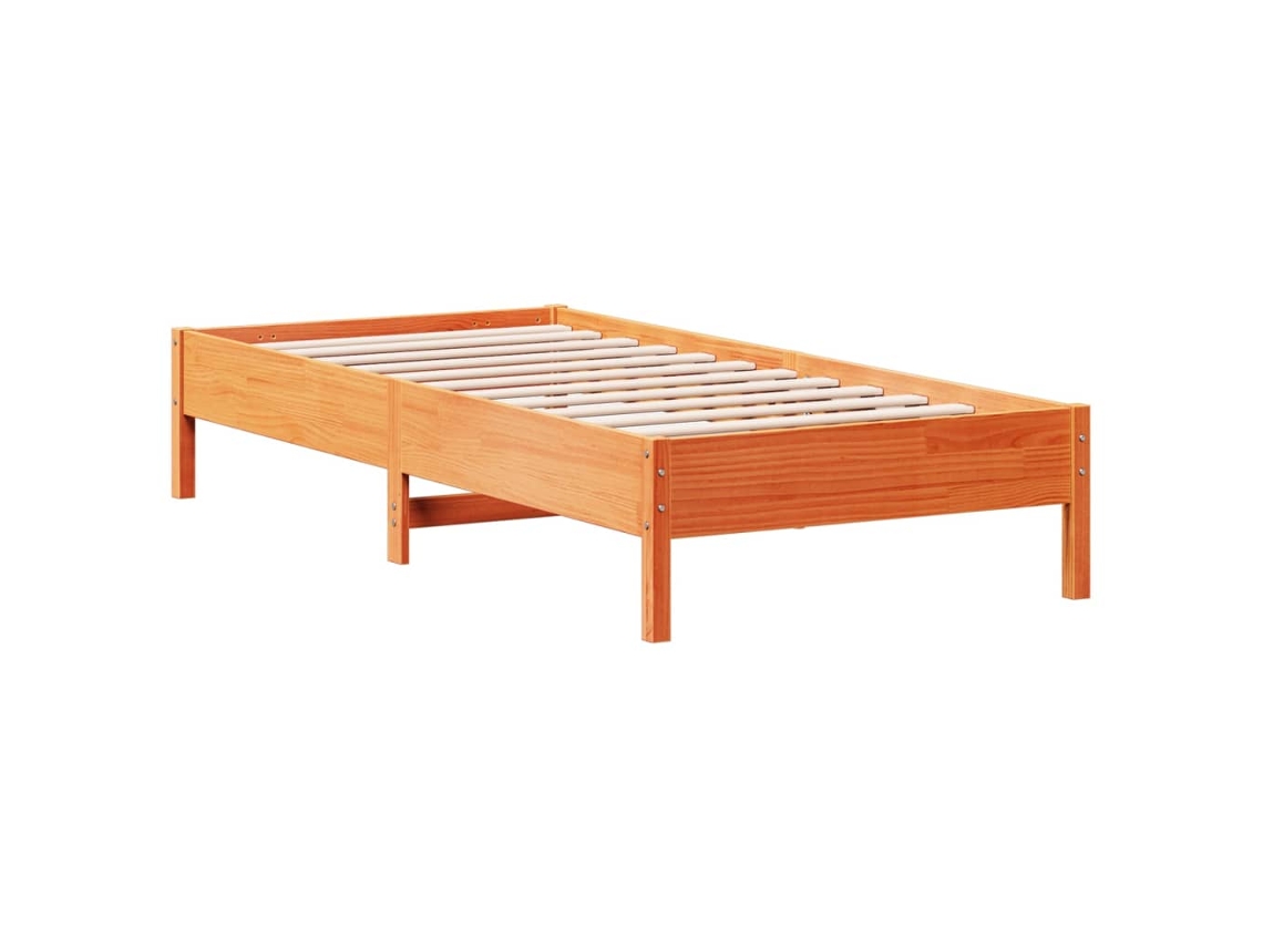 Cama Sem Colchão 100x200 Cm Pinho Maciço Castanho mel MAISON EXCLUSIVE