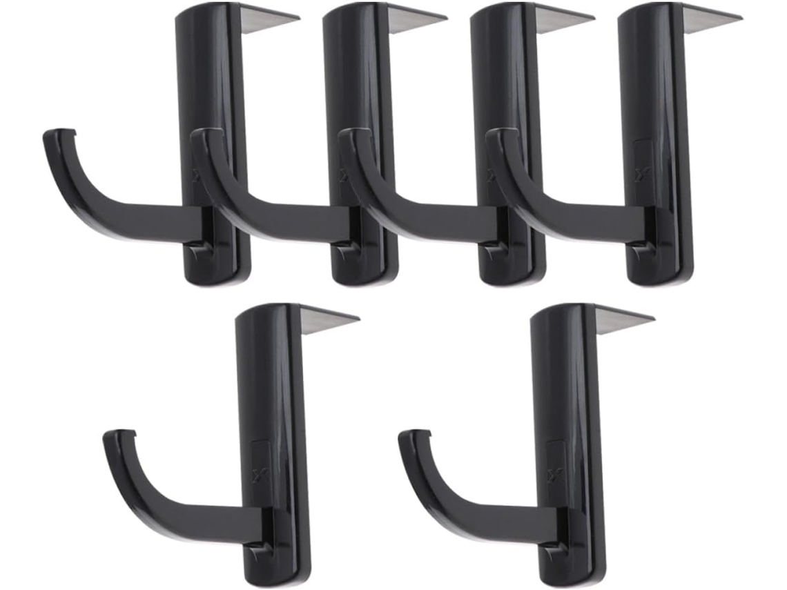 Suporte Para Fones De Ouvido Callaron Em Plástico Preto, Conjunto De 6 Peças, Gancho Portátil Para Fones De Ouvido