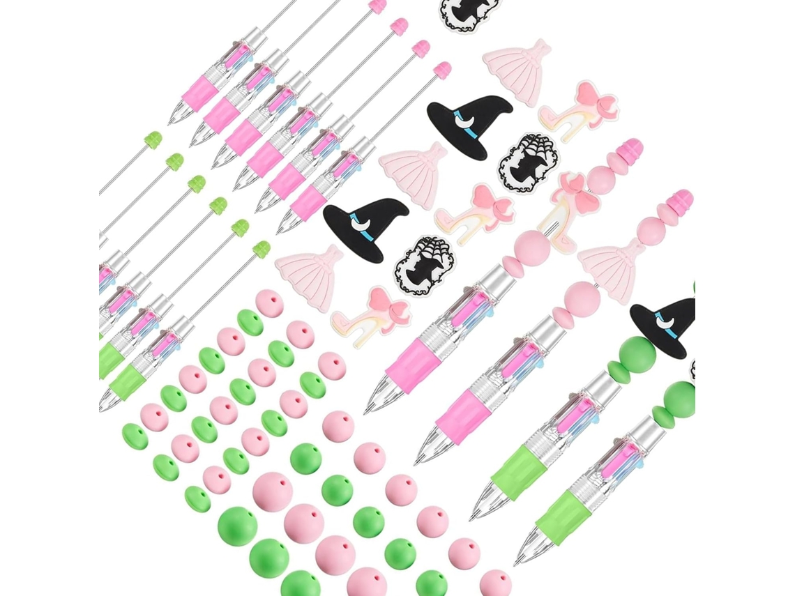 Conjunto de 12 Canetas Esferográficas Multicoloridas, 4 Cores em 1, para Estudantes e Crianças. SFUSHOS