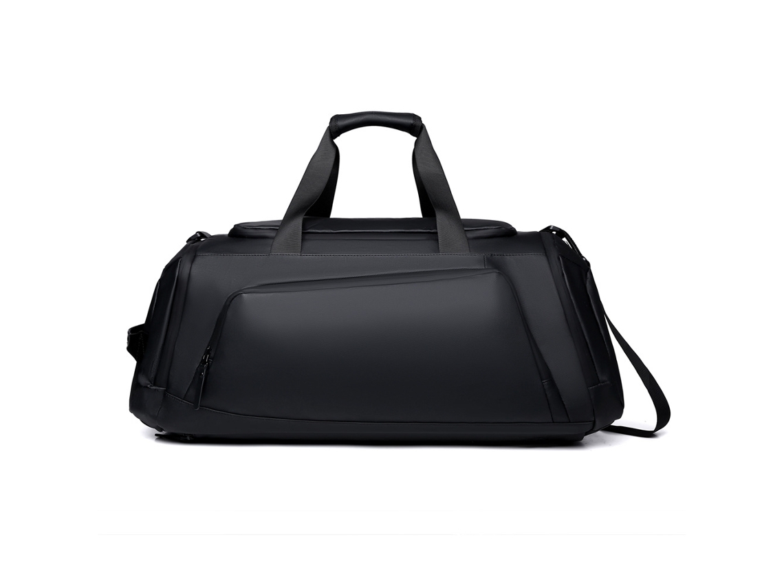 (preta) Bolsa De Ginástica Com Compartimentos Para Itens Secos E Molhados, Grande Capacidade, Bolsa De Viagem Grande