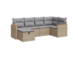 Garden Sofa Set, Garden Sofa Sets Vidaxl Bege Rattan / Vime (n/a)