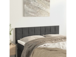 Vidaxl Cabeceiras Cinzento-escuro 144x5x78/88 Cm Veludo