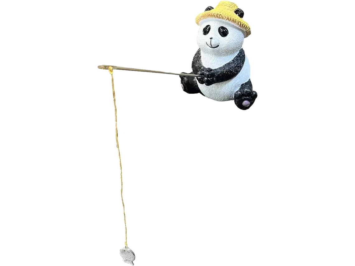 Estatuetas De Panda | Estatueta Divertida De Pescador Para Decoração De Quarto De Bebê