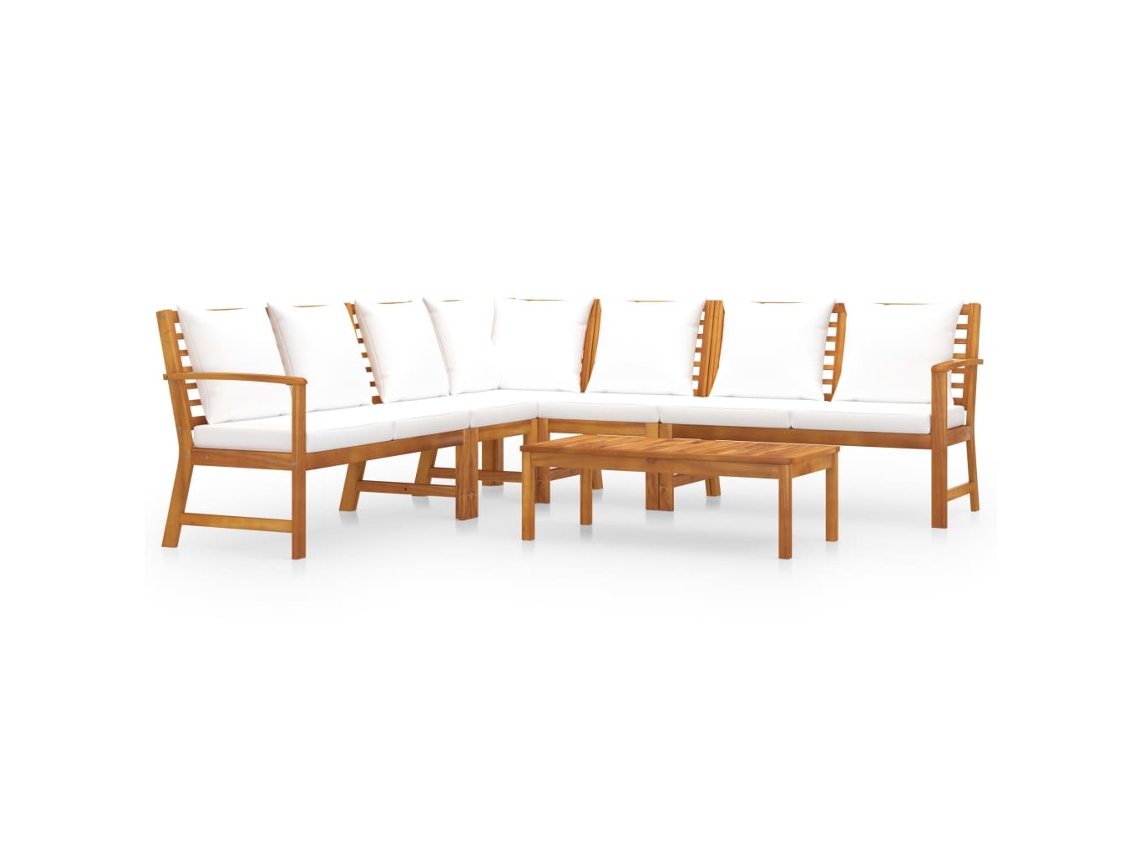 Garden Lounge Set, Garden Lounge Sets Vidaxl Creme Madeira De Acácia (n/a)