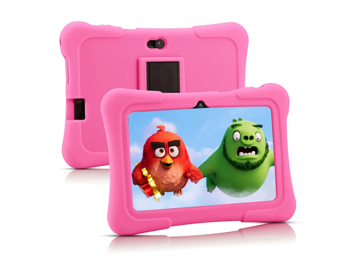 Tablet Educacional K7 Kids 7 Polegadas 32gb1gb Android 12 - Camada de Silicone Lalalamoli (rosa)