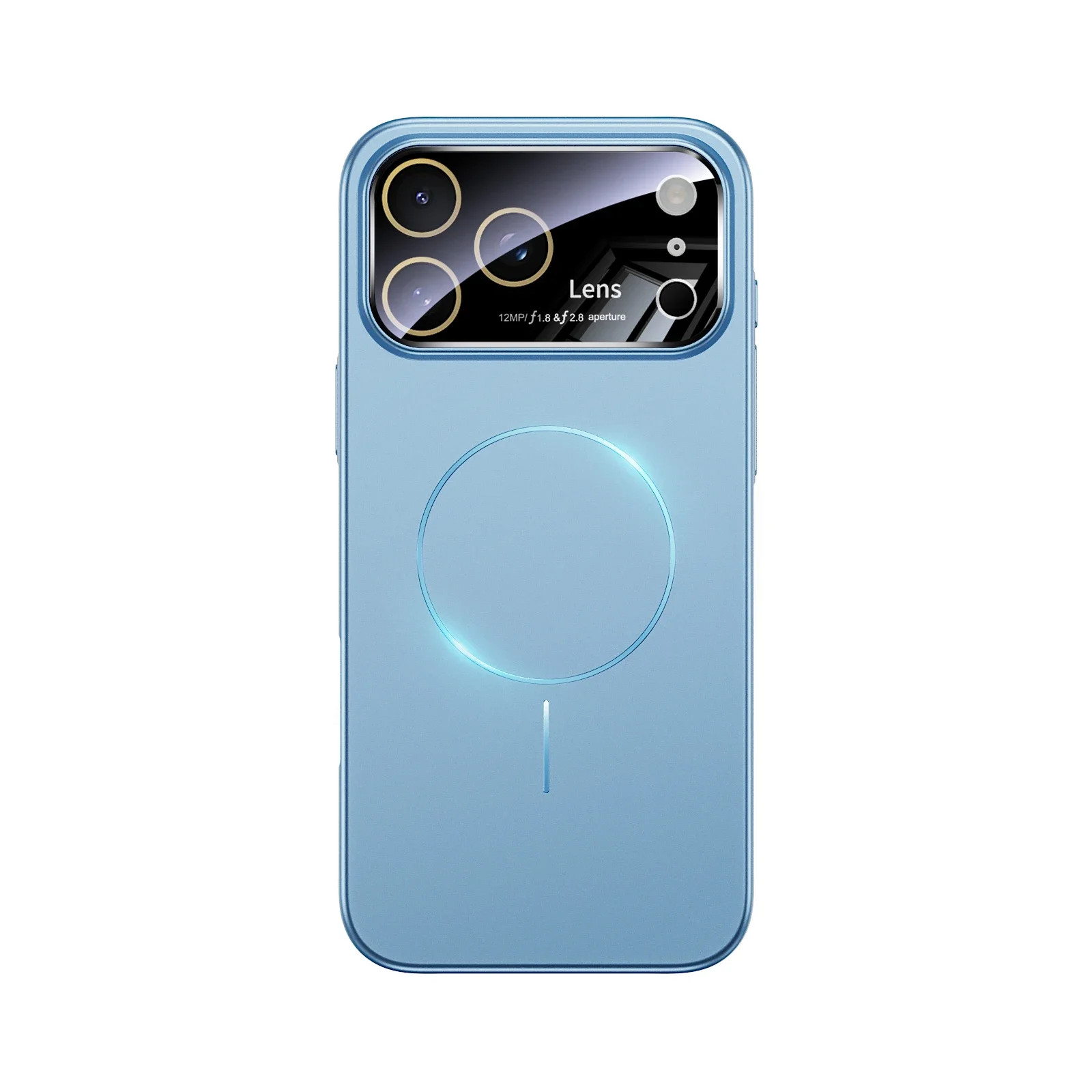 (azul Claro, Iphone 17 Pro) Capa Protetora Para Lente, Feita De Material De Pc Tátil, Com Carregamento Sem Fio Magnético.