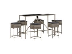 Garden Bar Set, Garden Bar Sets Vidaxl Cinzeto Rattan / Vime (180 X 70 X 110 Cm)