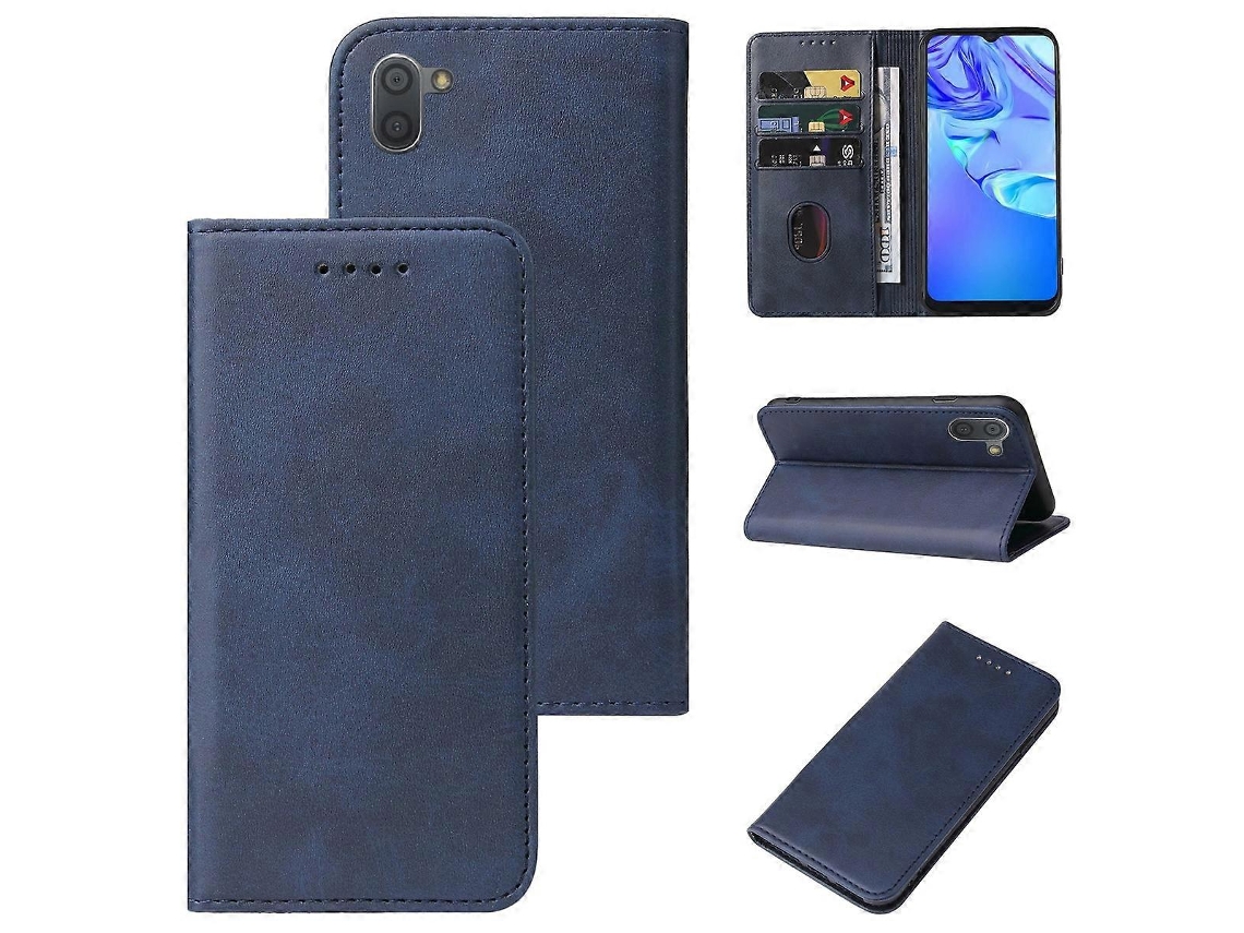 Capa De Couro Com Fecho Magnético Para Sharp Aquos R3 / Shv44 / Sh-04l