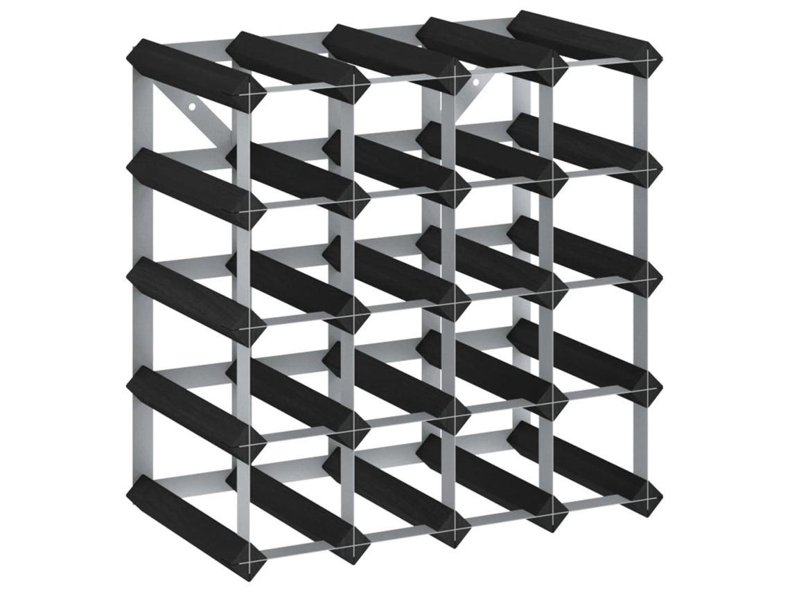 Wine Rack, Wine Racks Vidaxl Preto Madeira De Pinho (n/a)
