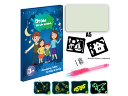 Prancheta de desenho 3D iluminada tamanho A5 para crianças, jogo criativo e educativo, presente ideal para desenho e pintura.