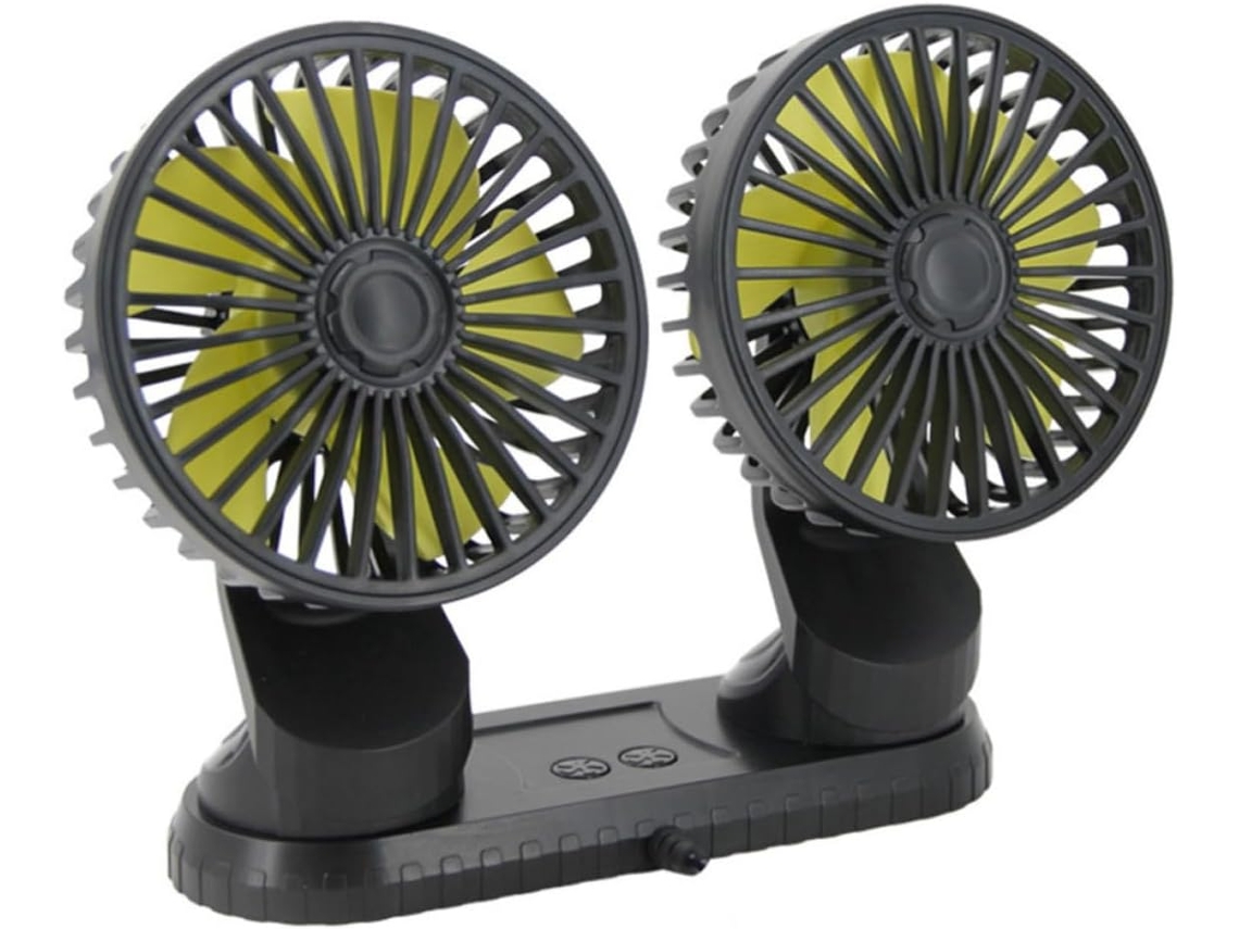 Ventilador De Carro Usb Com Duas Cabeças Toddmomy, Fácil Instalação E Potência Do Vento Ajustável, Ideal Para Viagens De