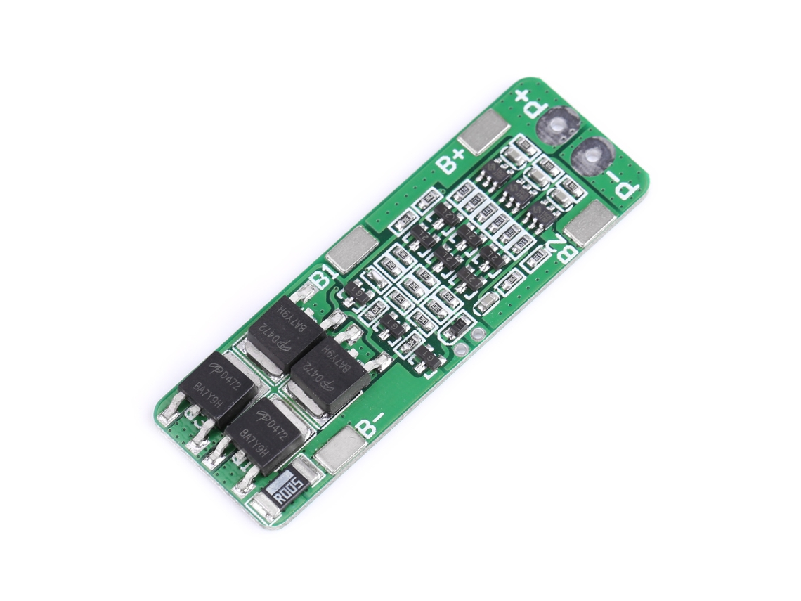 Placa De Proteção Bms Para Bateria Li Ion 18650 3s 12v 15a Carregador Sem Balanceamento