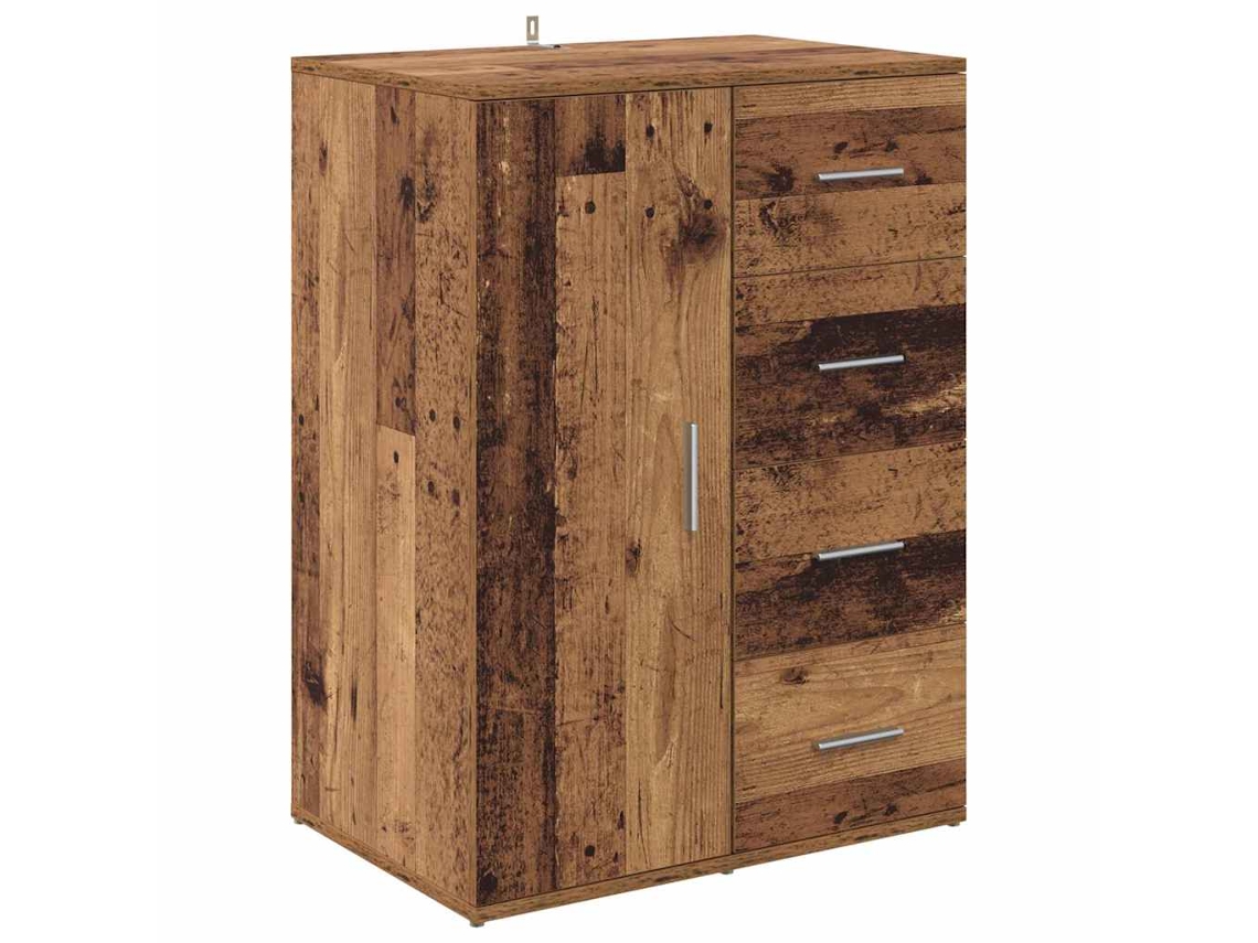 Conjunto 1 Estante De Armazenamento Vidaxl Castanho Derivados De Madeira (59 X 39 X 80 Cm)