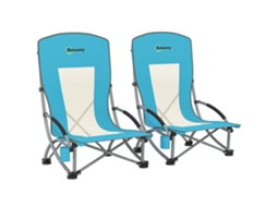 Conjunto De Duas Cadeiras De Praia Dobráveis, Cadeiras De Camping Dobráveis E Leves, Com Bolsa De Armazenamento E Porta-copos, Medindo 70 X 58 X 79