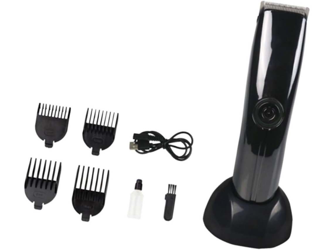 Máquina de cortar cabelo elétrica recarregável para homens, meninos e meninas, em metal.