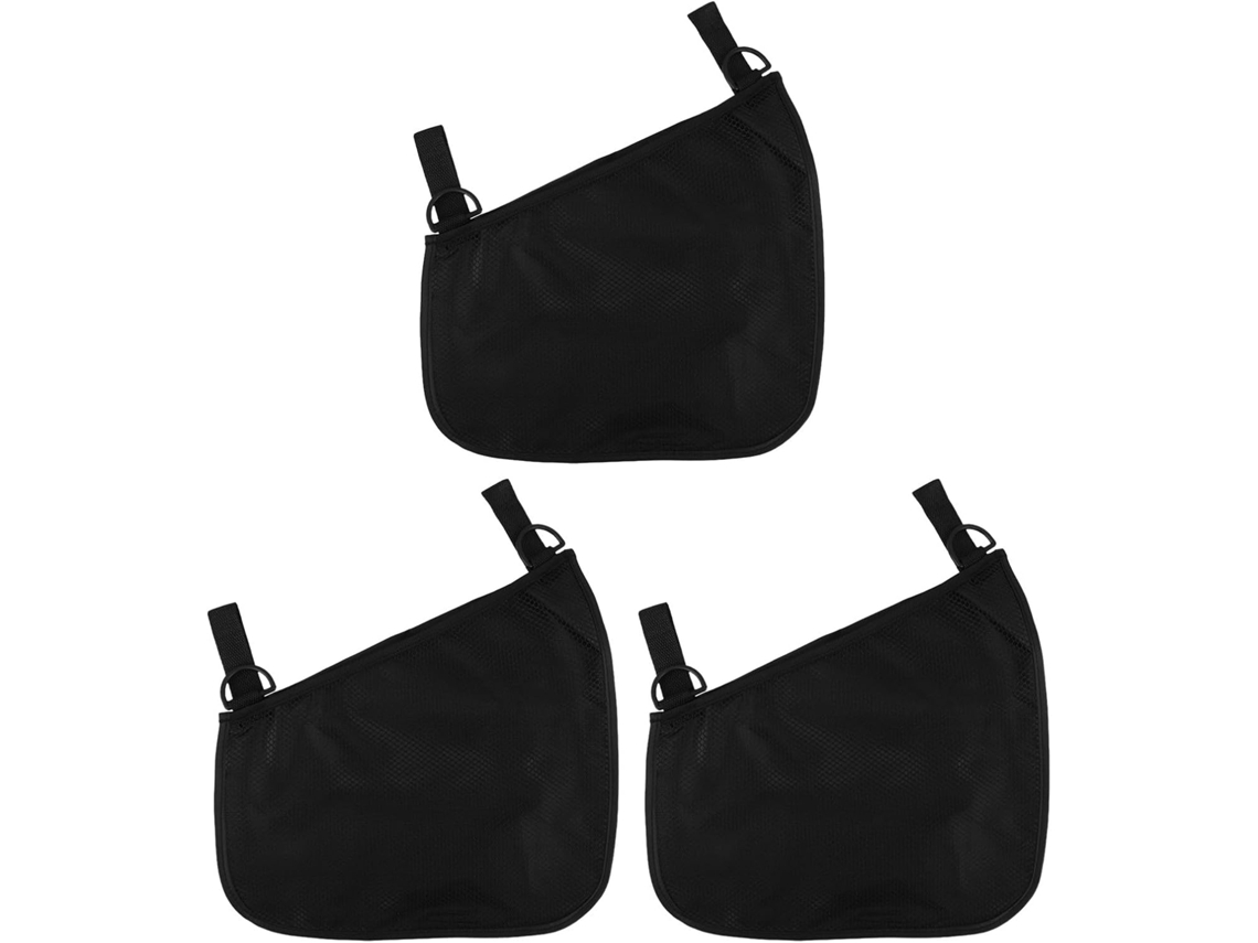 Conjunto de 3 Bolsas Organizadoras para Carrinho de Bebê: Bolsa Lateral em Tela para Carrinho de Bebê CHABERLU