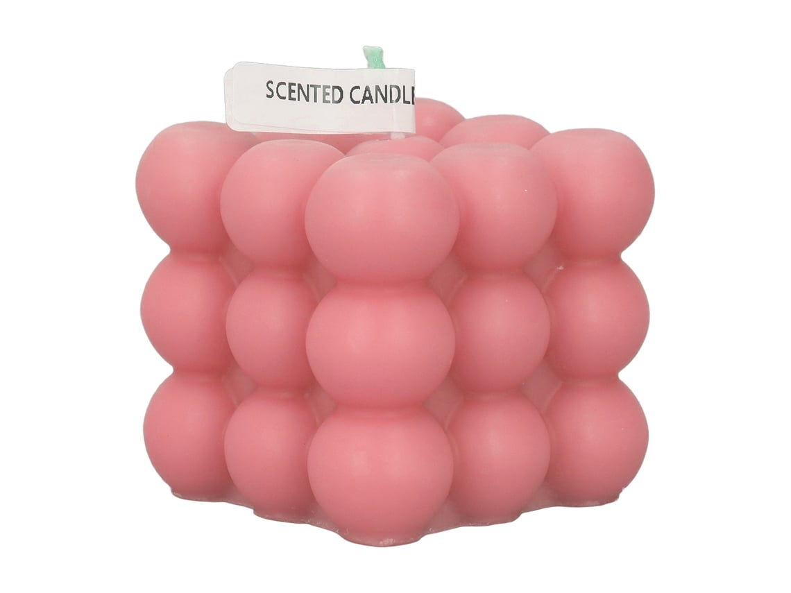 Ats vela de Cera de Soja En Cubo Hecha a Mano Perfumada para Decoración de Hogar Y Dormitorio Rosa Estilo Fashion