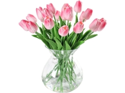10 Tulipas Artificiais Realistas em Látex, Fo BRILVIBERA