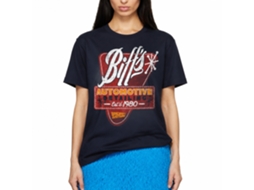 Rockinstone Back To The Future Movie Biffs Detail Navy Adult T-shirt Size:xxxl