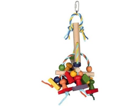 Brinquedo para Pássaros  Colorido (31 cm - Madeira)