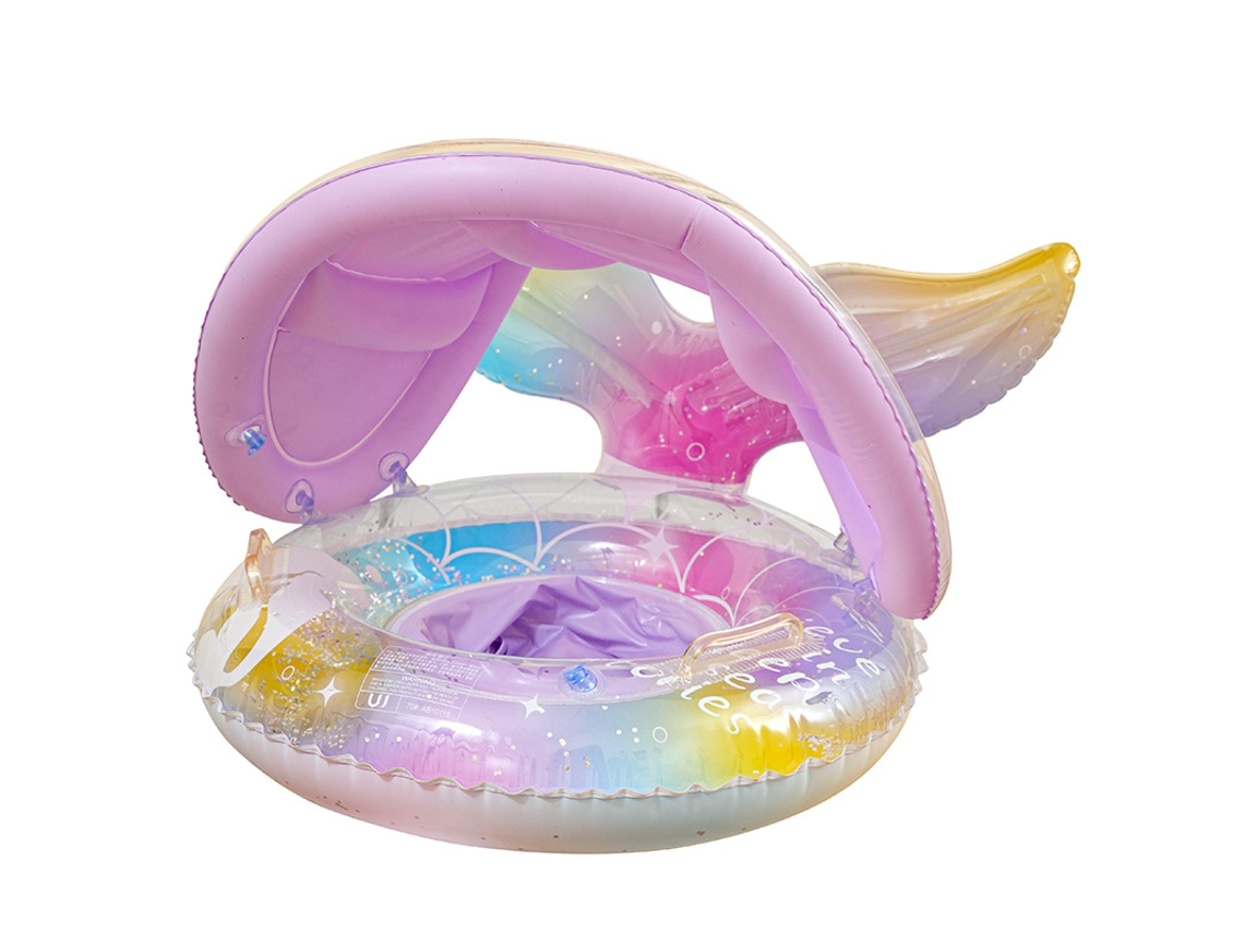 Piscina boia com Guarda Sol Sereia Furo de Espuma AOZORZ