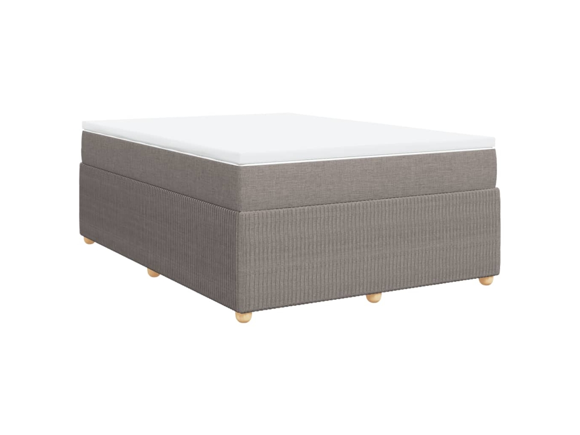 Box Spring Bed, Box Spring Beds Vidaxl Cinzento-acastanhado Tecido (140 X 200 Cm)