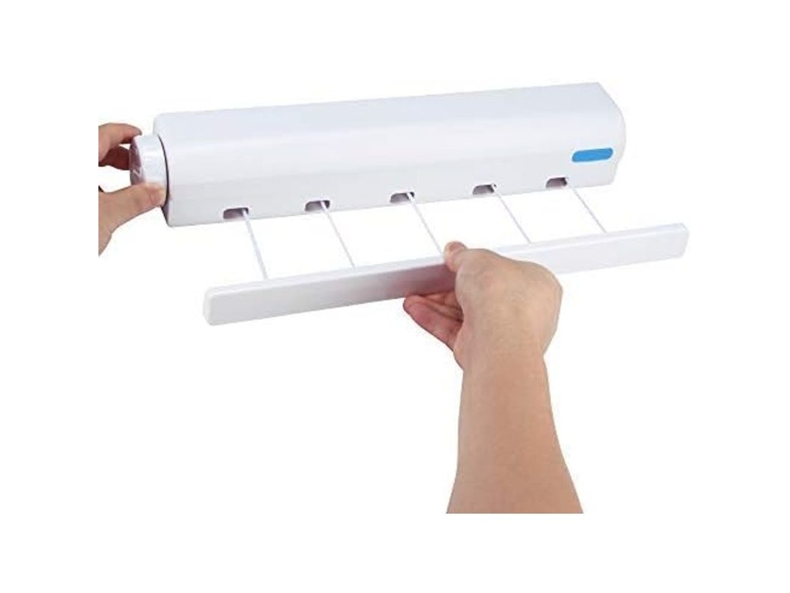 Cuerda Automática Retráctil Para Tender Ropa Interior De 4 O 5 Hilos Para Colgar Ropa, Que Ahorra Espacio Y Es Resistente À Corrosão