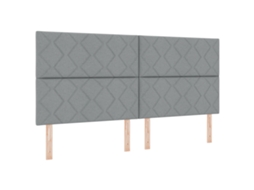 Conjunto 1 Cama Box Vidaxl Cinzento-claro Tecido (200 X 200 Cm)