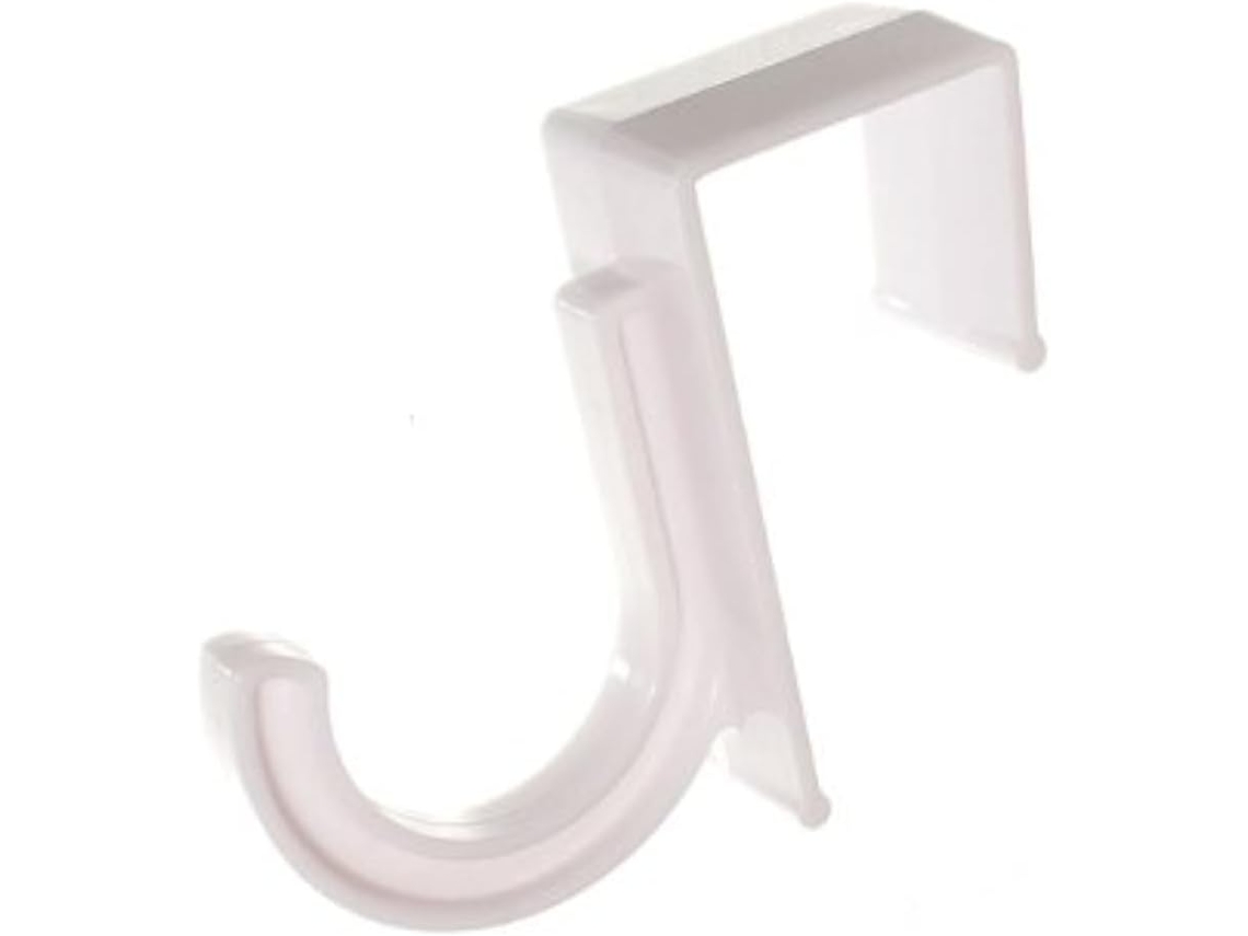 Conjunto De 3 Ganchos De Plástico Simples Brancos Da One Stop Diy The Shopfitting Shop.