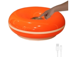 Luminária de Mesa Led Recarregável Com Brilho Ajustável E Carregamento Usb Redonda Moderna Cúpula Acrílica Semi Fio