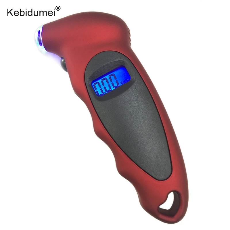 Medidor Digital Pneus Lcd Compacto Carro Moto Bicicleta