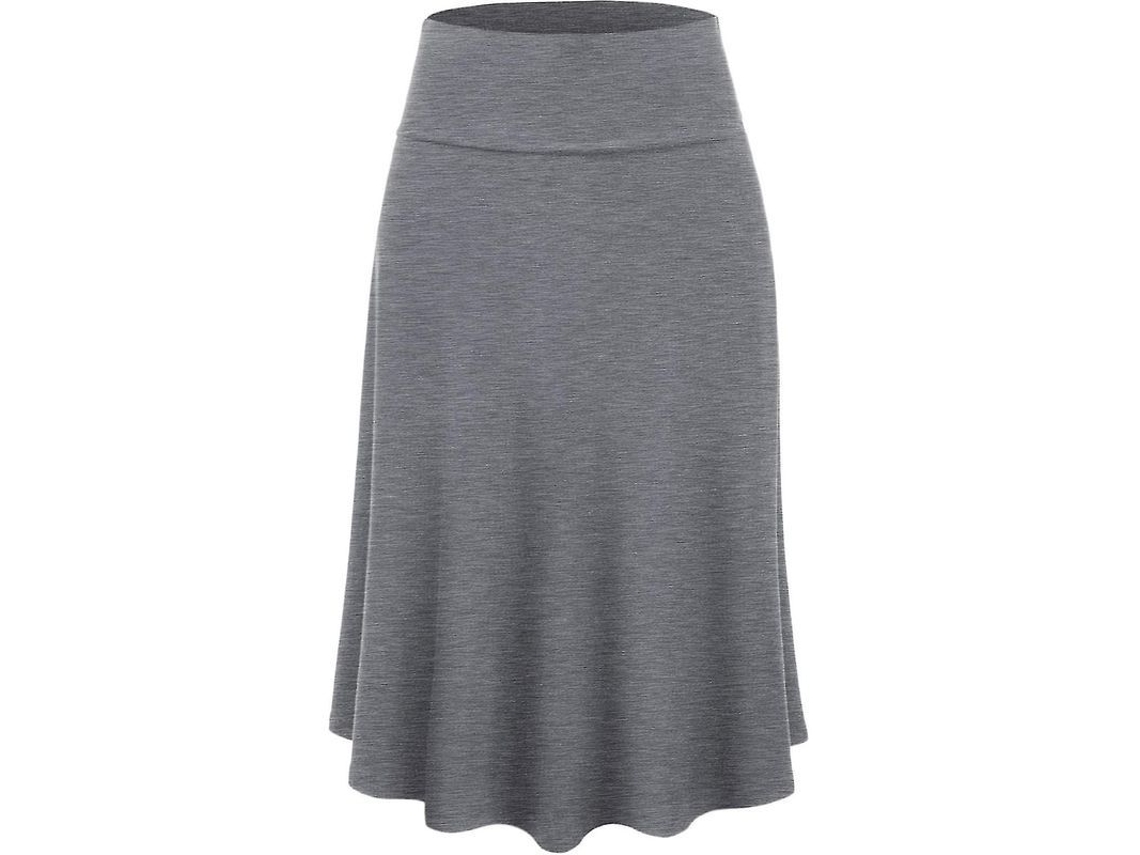 2026 falda Midi Flare de Tela Ligera Y Transpirable Con Cintura Elástica para Mujer Tallas S 3xl