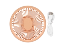 Ventilador de Teto Portátil Usb Led Luz Noturna Rosa