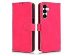 Compre Capa De Couro Tipo Carteira Com Flip E Toque De Pele Para Samsung Galaxy A16 5g / A16 4g, Rosa