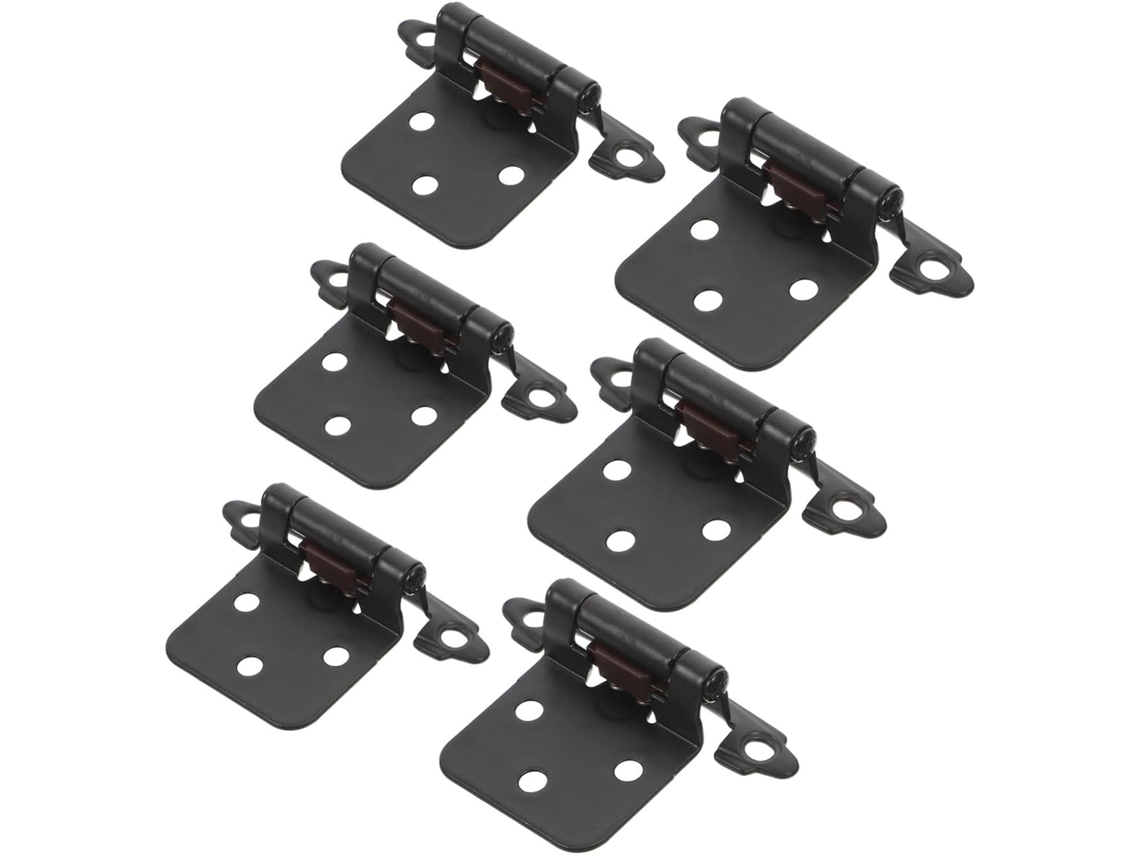 Conjunto De 6 Mola Em Aço Preto Para Portas Gavetas E Móveis Com Liso