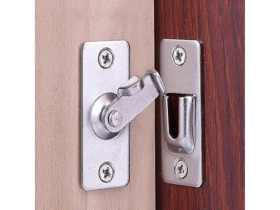 Fechadura De Tranca Plegável Em Aço Inoxidável 304 Para Portas E Janelas, Segura E Durável Para Lar, Escritório E Hotel