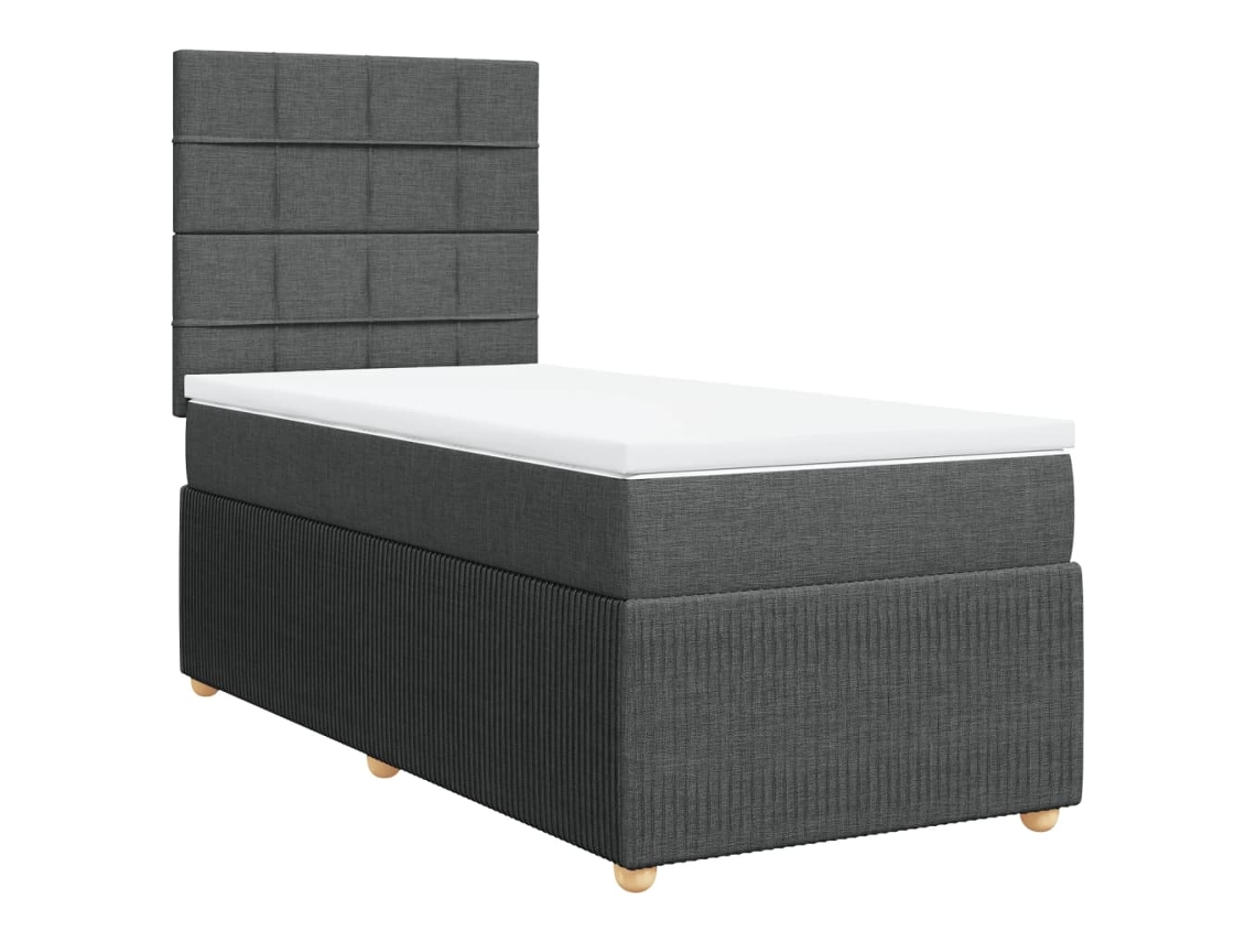 Box Spring Bed, Box Spring Beds Vidaxl Cinzeto Tecido (90 X 190 Cm)