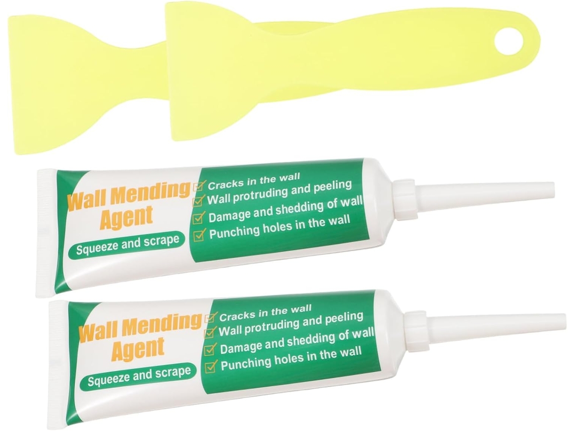 Kit Com 2 Peças De Espátulas Para Reparo Paredes Creme Autoadesivo.