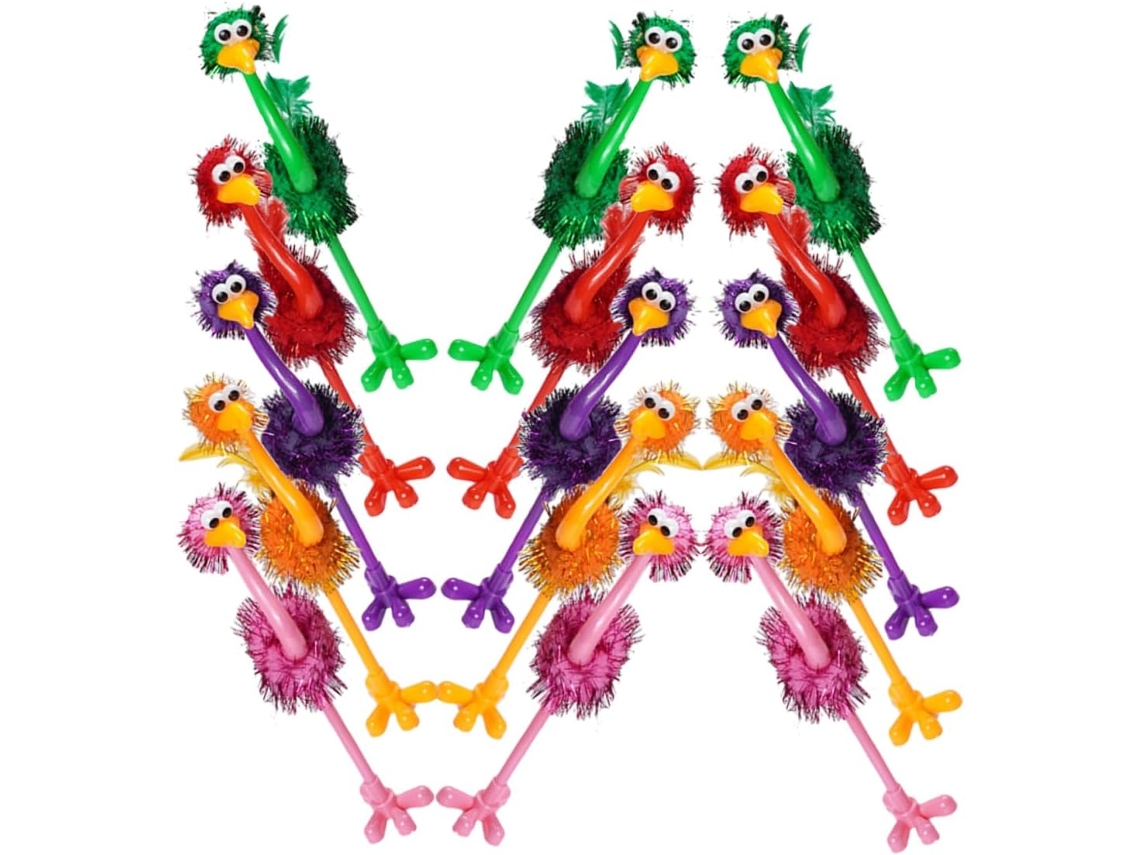 Canetas De Pelúcia Em Formato De Avestruz Para Decoração Escolar