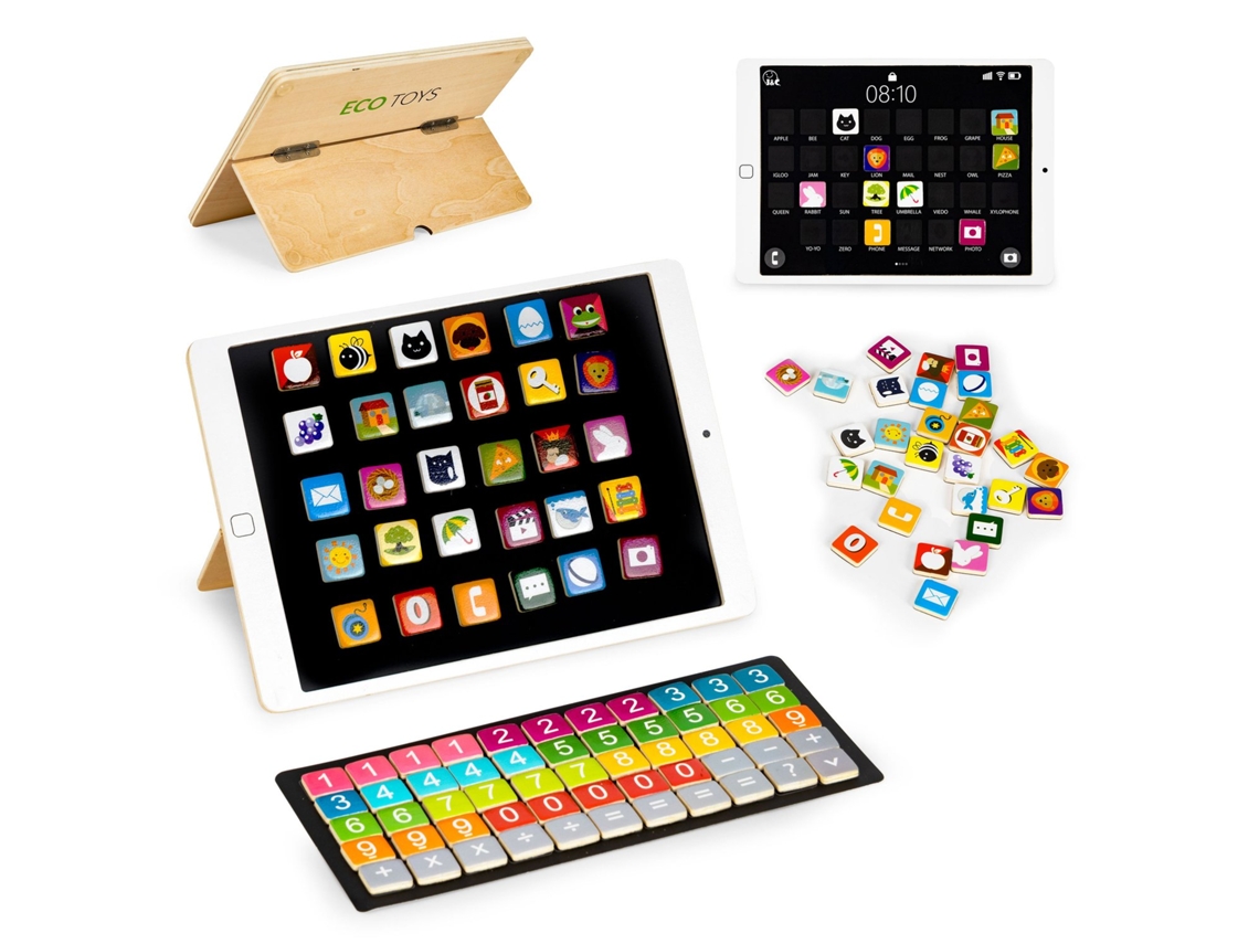 Tablet Educacional de Madeira Quadro Magnético ECOTOYS