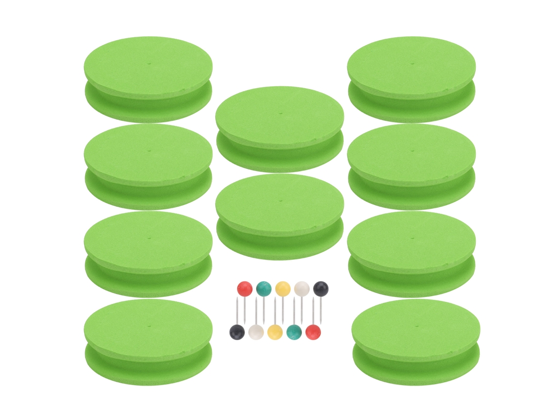 Bobina de Espuma para Linha de Pesca 10pcs Verde