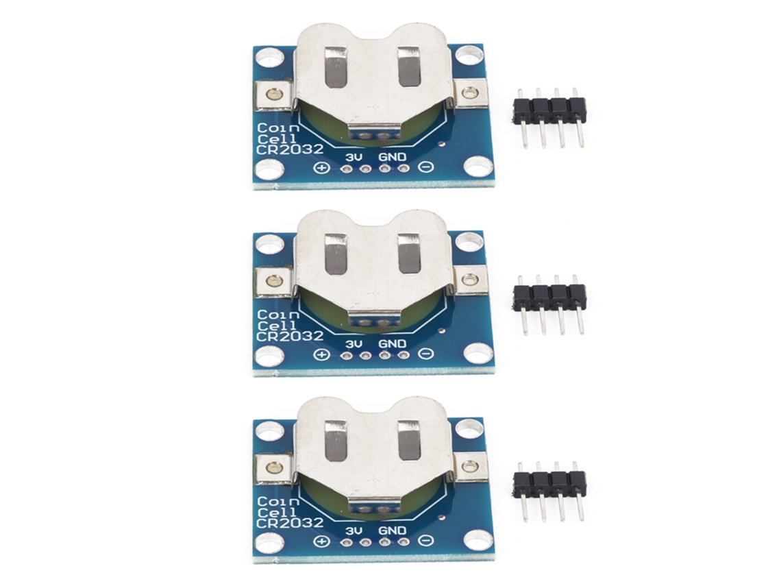 3 Peças de Placa de Montagem para Módulo de Bateria Botão Porta Pilha Moeda Cr2032 20mm Acessórios Elétricos