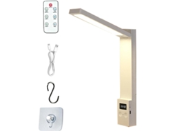 Luminária de mesa magnética, luz de leitura dupla com controle remoto.