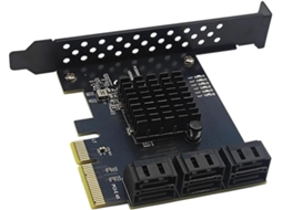 Placa Controladora Sata 3.0 para Slot Pcie 1x/4x, Adaptador de 6 Portas e 6 Gbps SFUSHOS