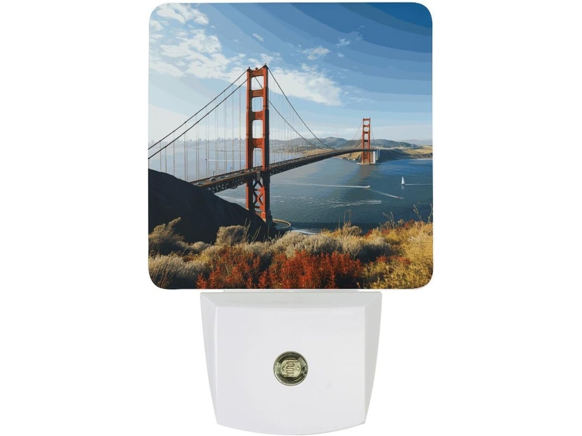 Luminária De Parede Com Sensor Crepuscular, Led 0,5 W, Design Moderno