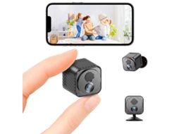 Mini Câmara Sem Fios, Câmara Oculta 1080p Hd Com Detecção De Movimento Por Ia E Visão Noturna Automática Preto