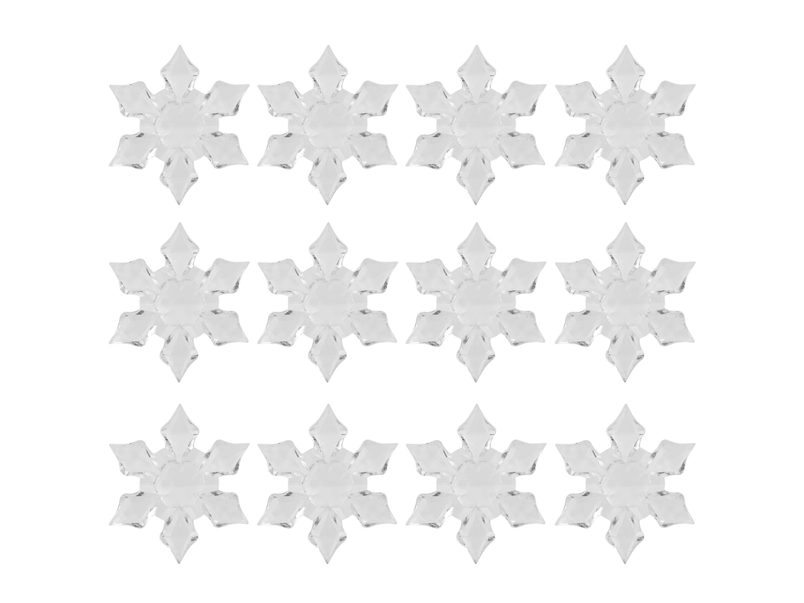 Laxiscreed Conjunto De 60 Pendentes De Floco De Neve Em Acrílico Para Decoração De Natal, Festas E Casamentos