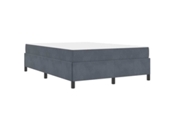 Conjunto 1 Estrutura Da Cama Vidaxl Cinzento-baço Tecido (160 X 200 Cm)