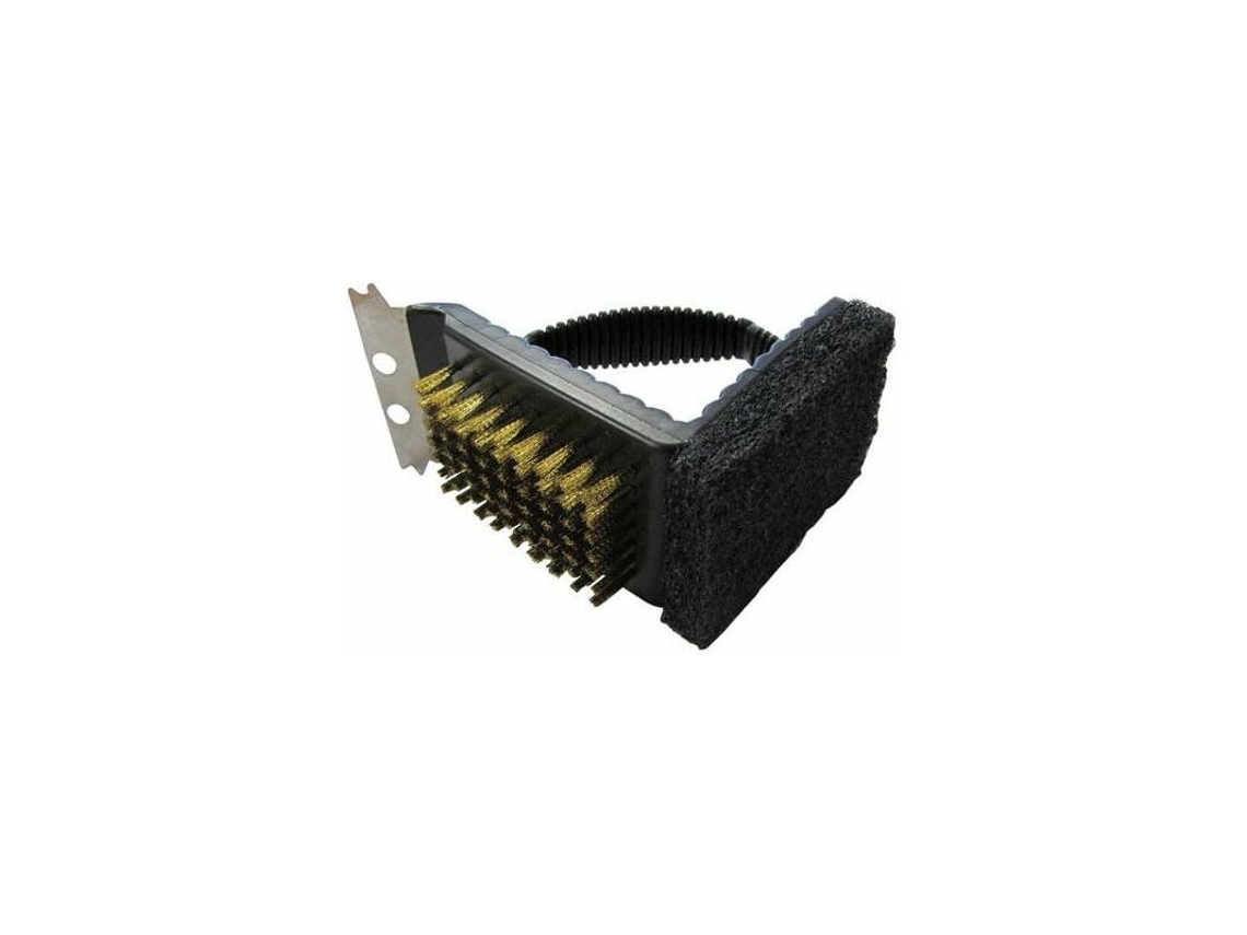 Conjunto de 4 escovas para limpeza de grelha, aço inox, 21x7 cm, preta AQUAFORGE