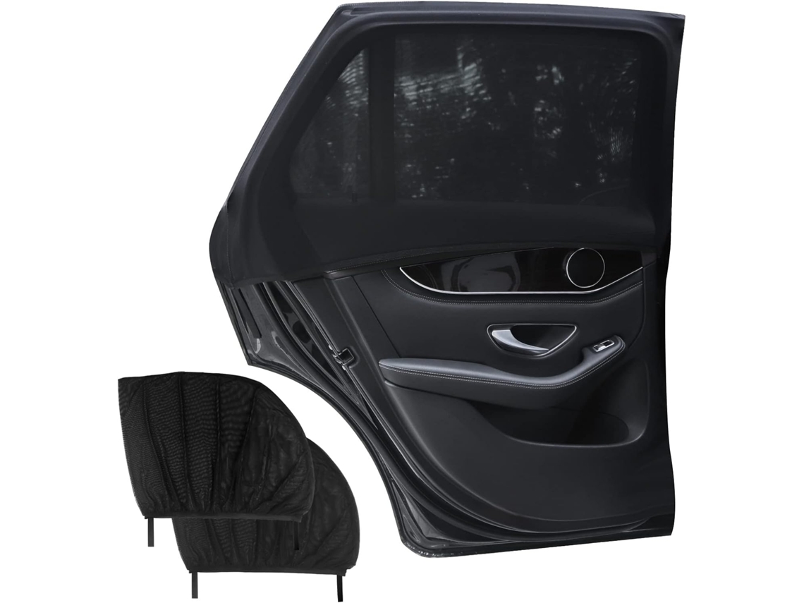 Protetor solar universal para carro, rede para janela lateral, pacote com 2 unidades, tamanho G